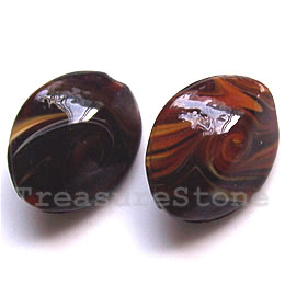 Bead, lampworked glass, 12x19x23mm. Pkg of 4.